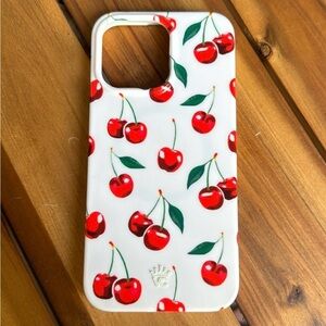 Cherry Pattern Phone Case - Red and White
